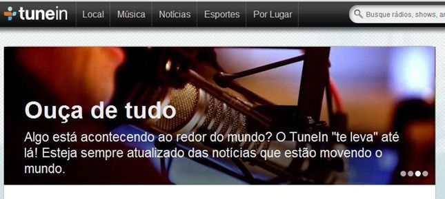 TuneIn +70 mil rádios espalhadas pelo mundo no seu browser 1