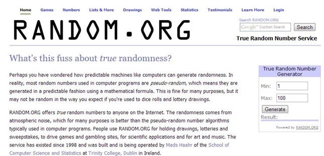 Random.org faça sorteios e muito mais com esse aplicativo sensacional 6