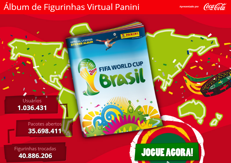 álbum de figurinhas virtual Panini copa do mundo 2014 Fifa