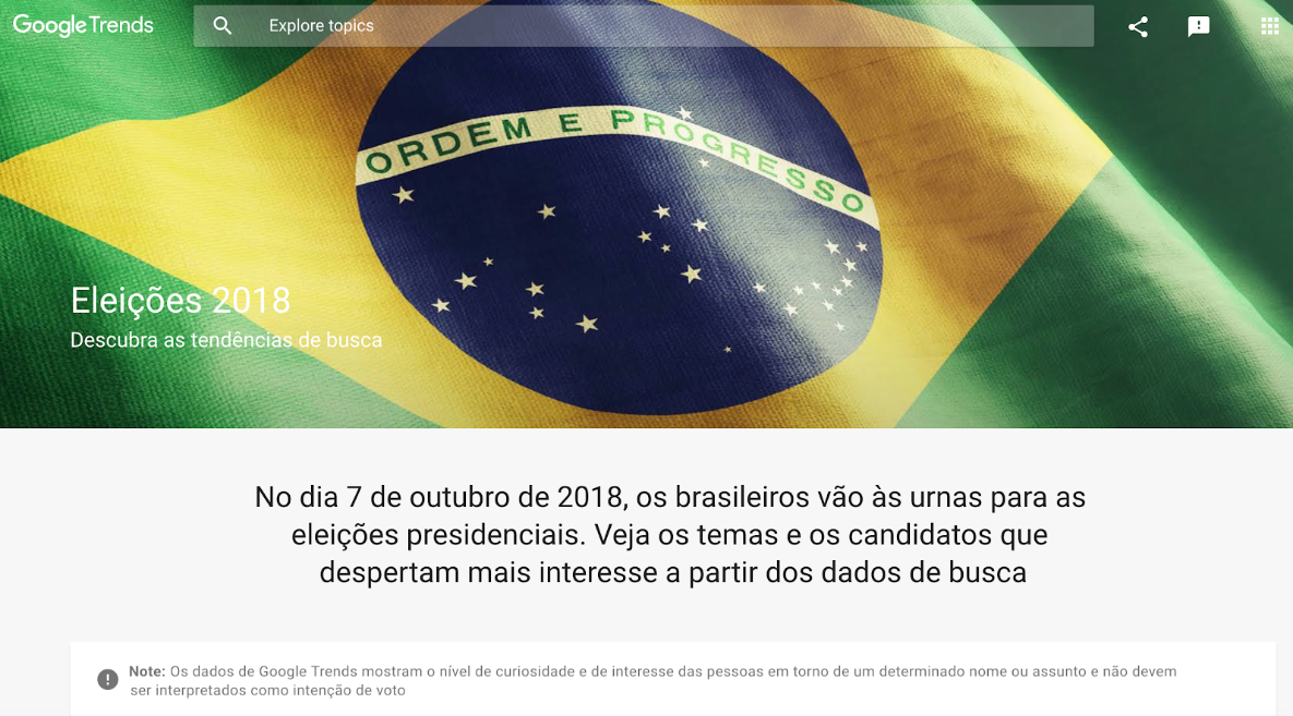 Google revela o que o brasileiro pesquisa sobre os presidenciáveis